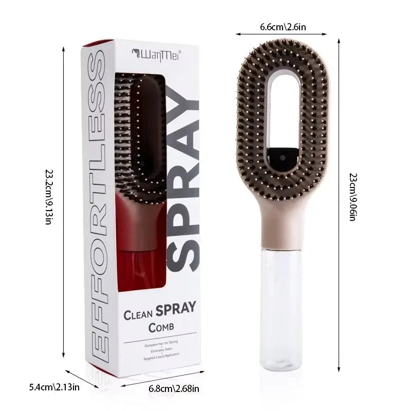 Hairbrush with Spray Mist – 2-in-1 Detangling
