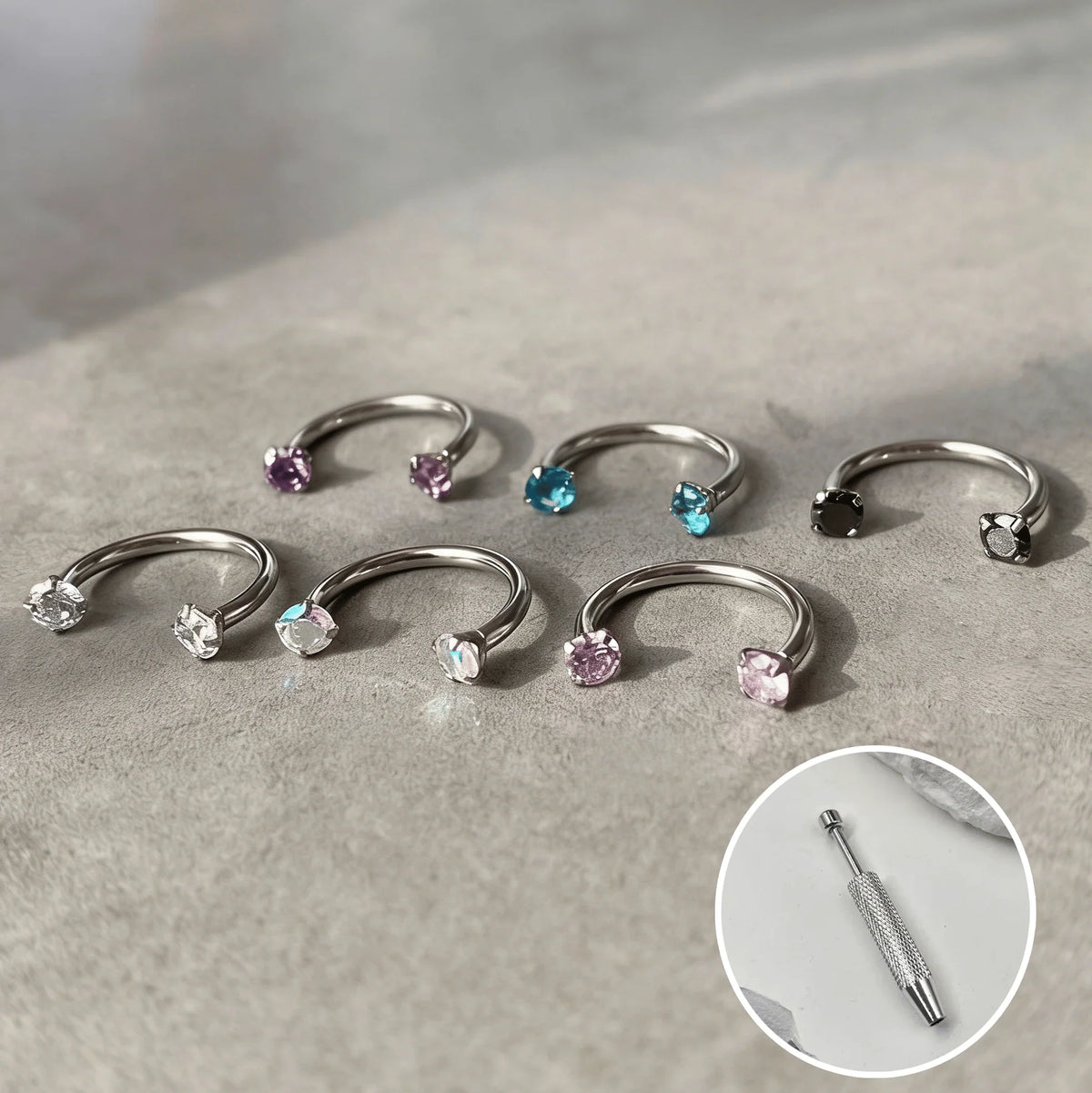 Horseshoe Nose Ring with Internal Thread