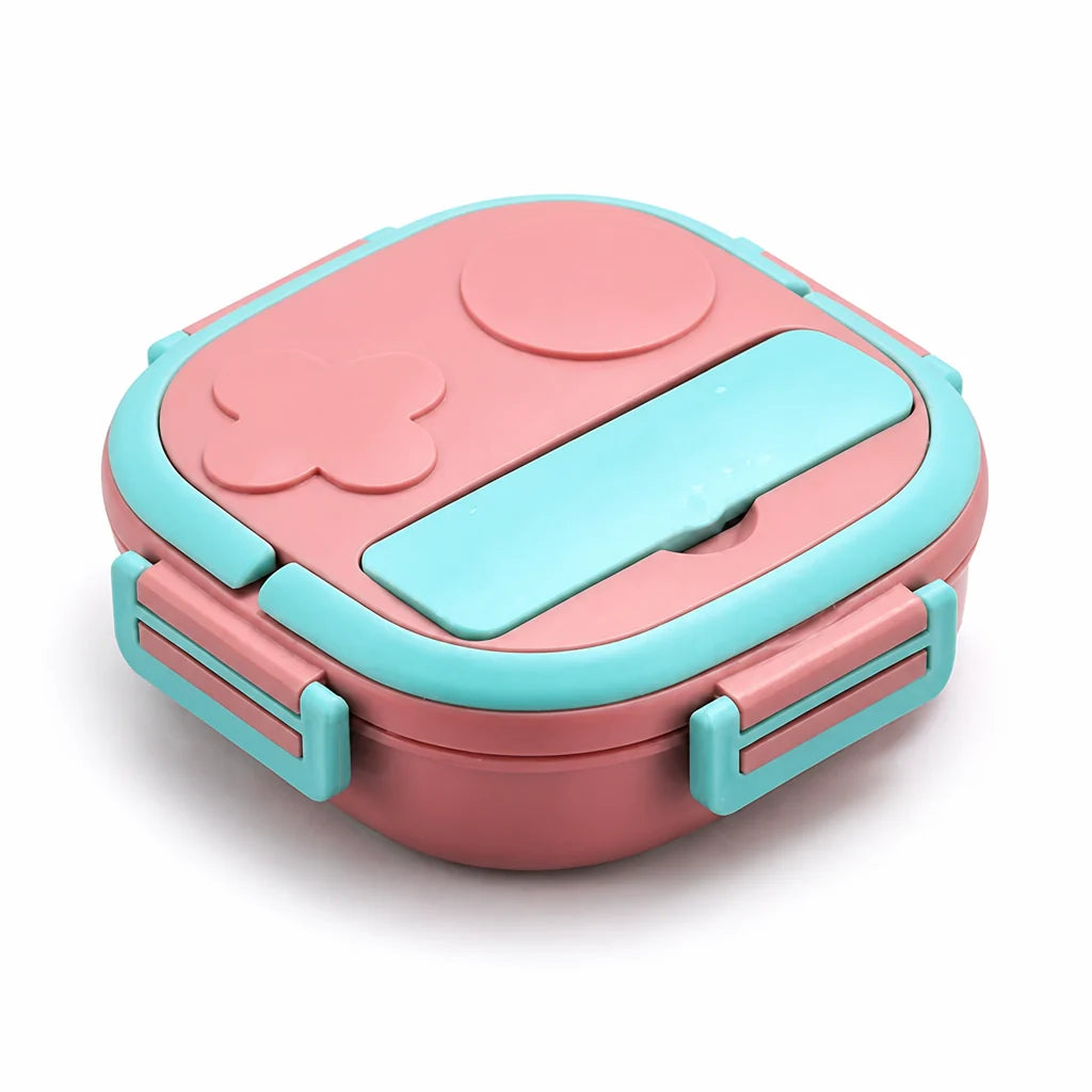 Stainless Steel Bento Box with Compartments (with Cutlery Case)