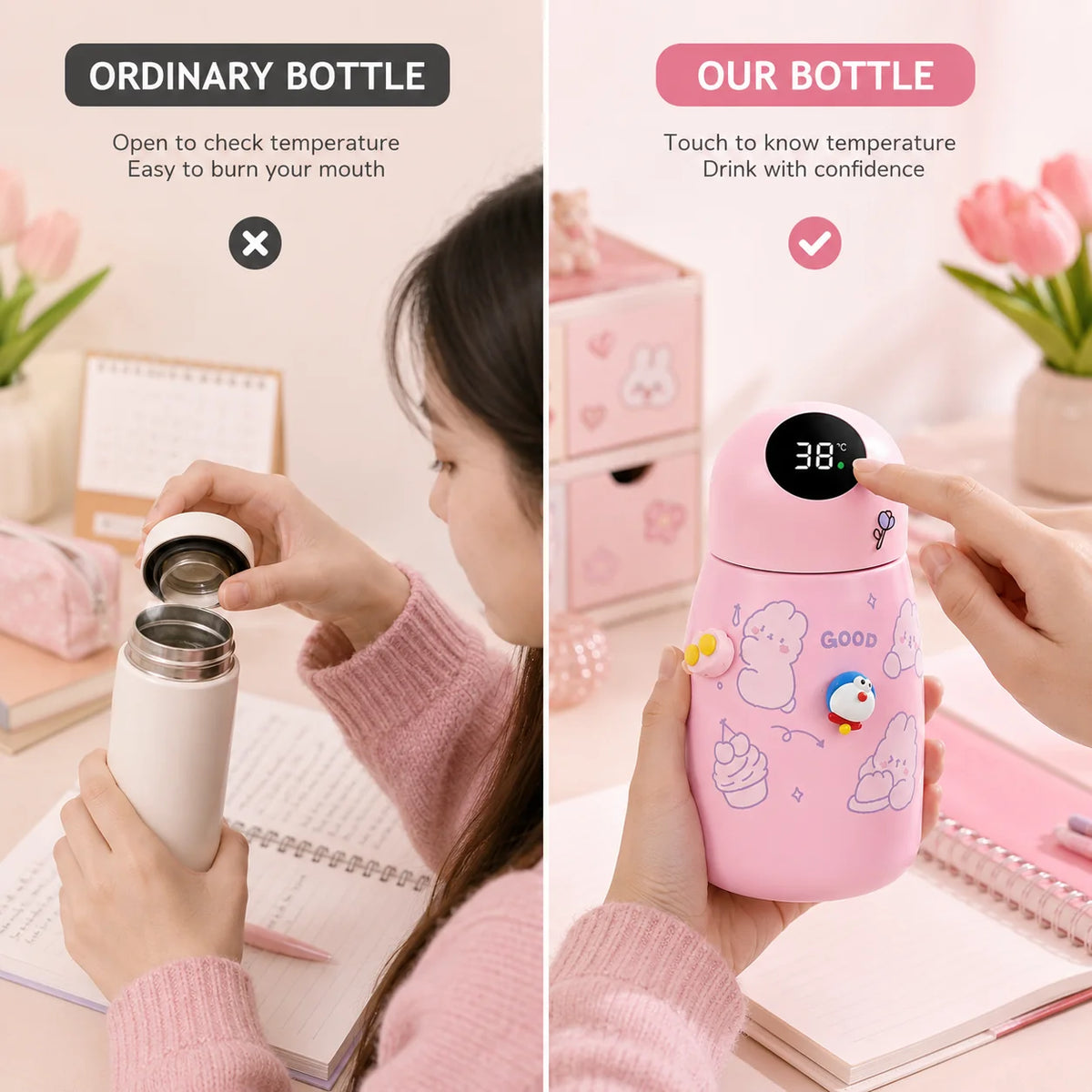 Smart Thermos Bottle with LED Display 500ml