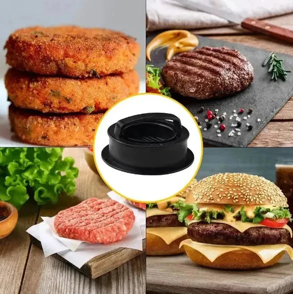Burger press with twist lock for perfect patties