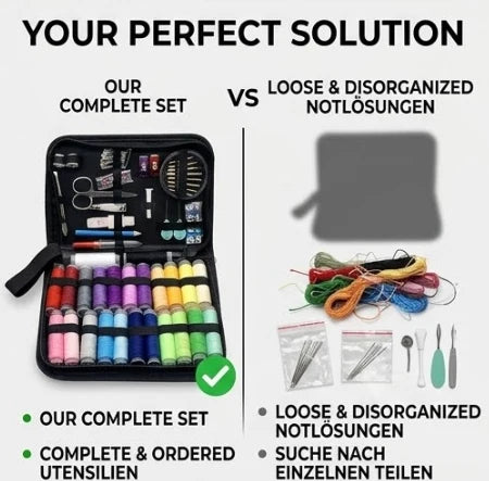 100-Piece Sewing Kit with Accessories and 24 Thread Colors