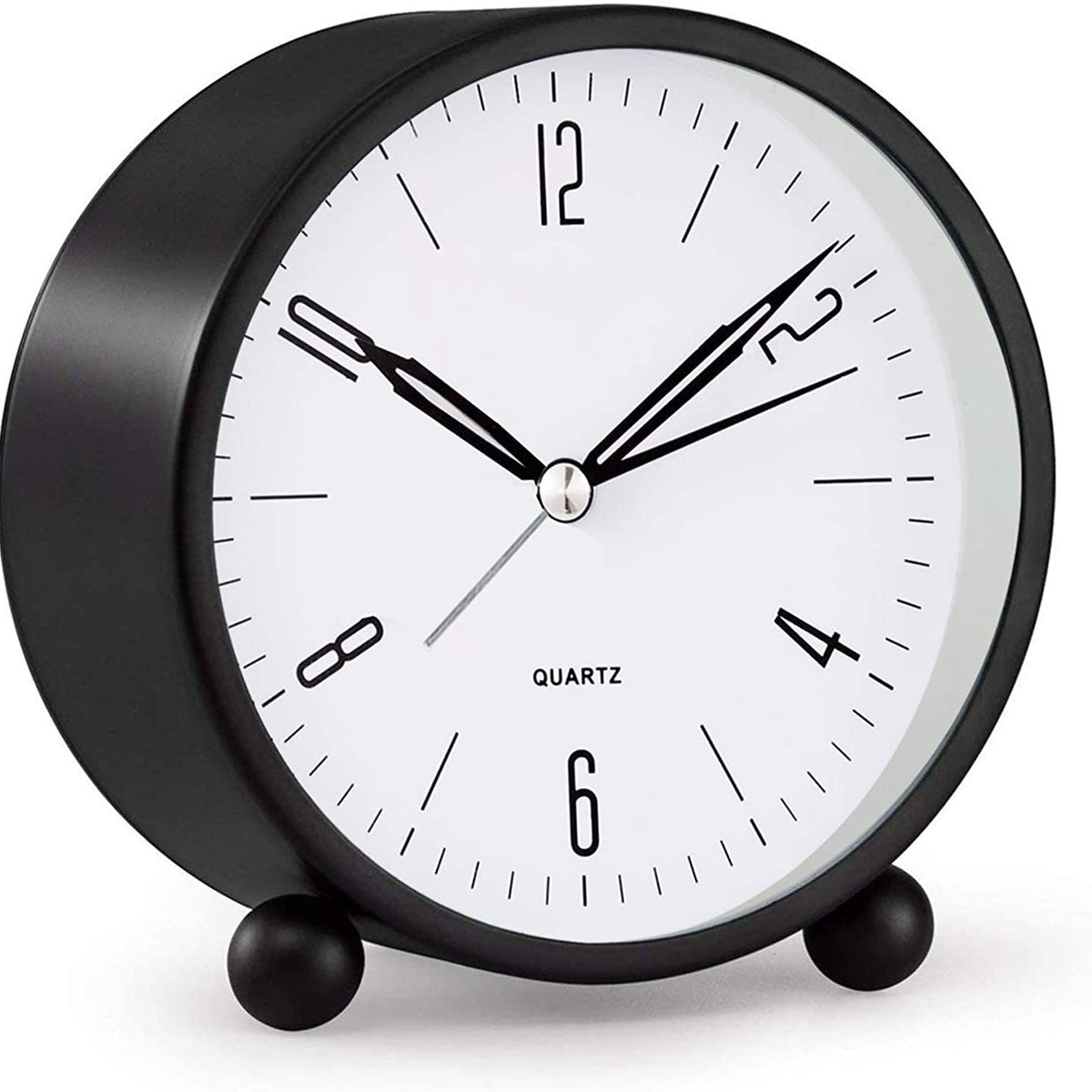 Compact analog watch with silent second hand