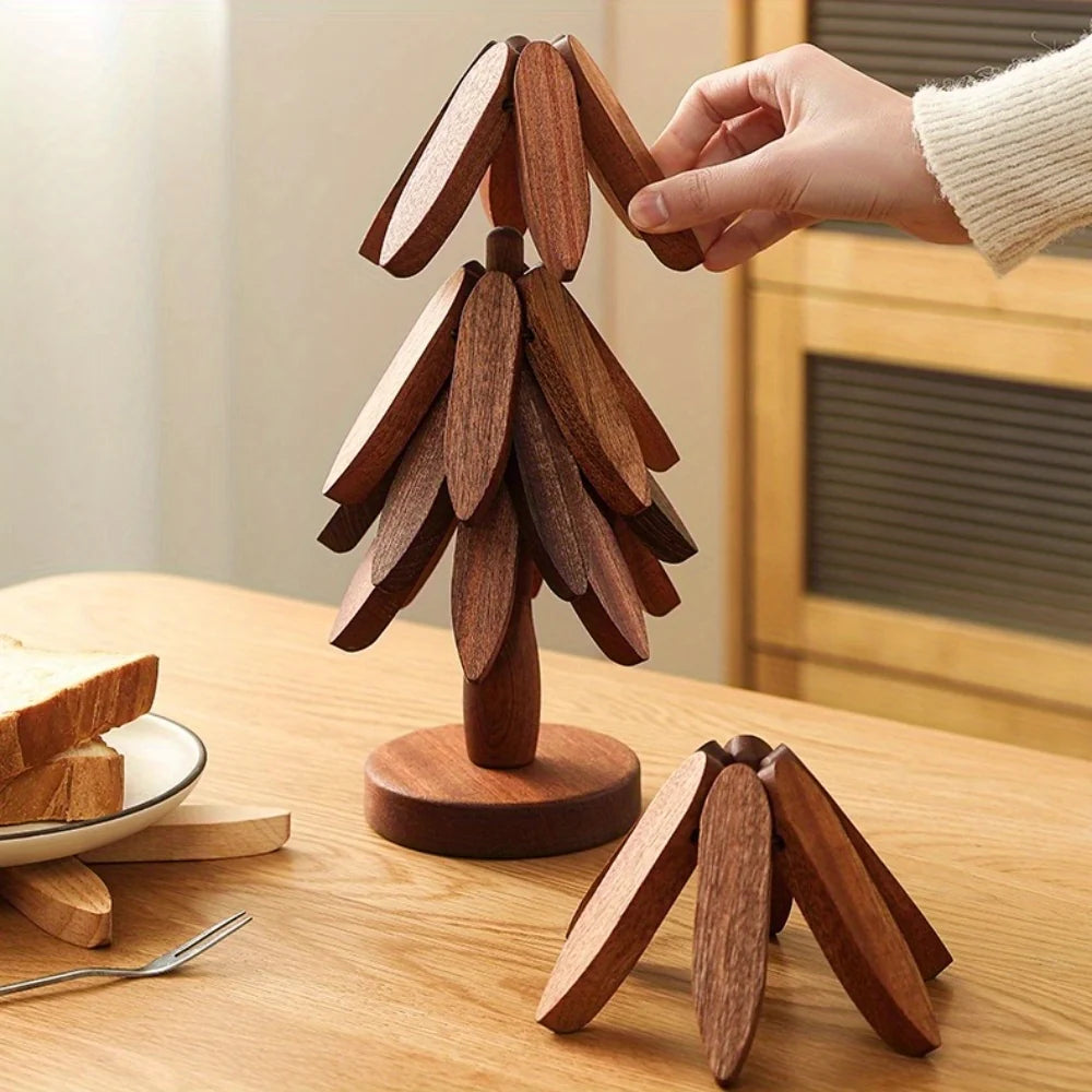 Bamboo Coaster Set, 4 Pieces