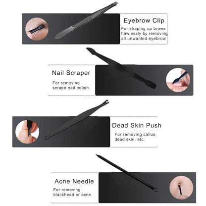 10-piece manicure set with travel case