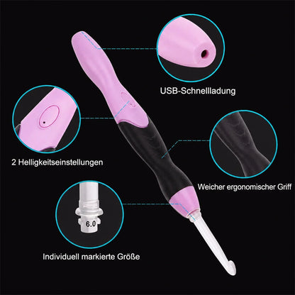 LightLoop™ LED Crochet Hooks — Say Goodbye to Dark Stitches and Enjoy Radiant Creative Moments Anytime!