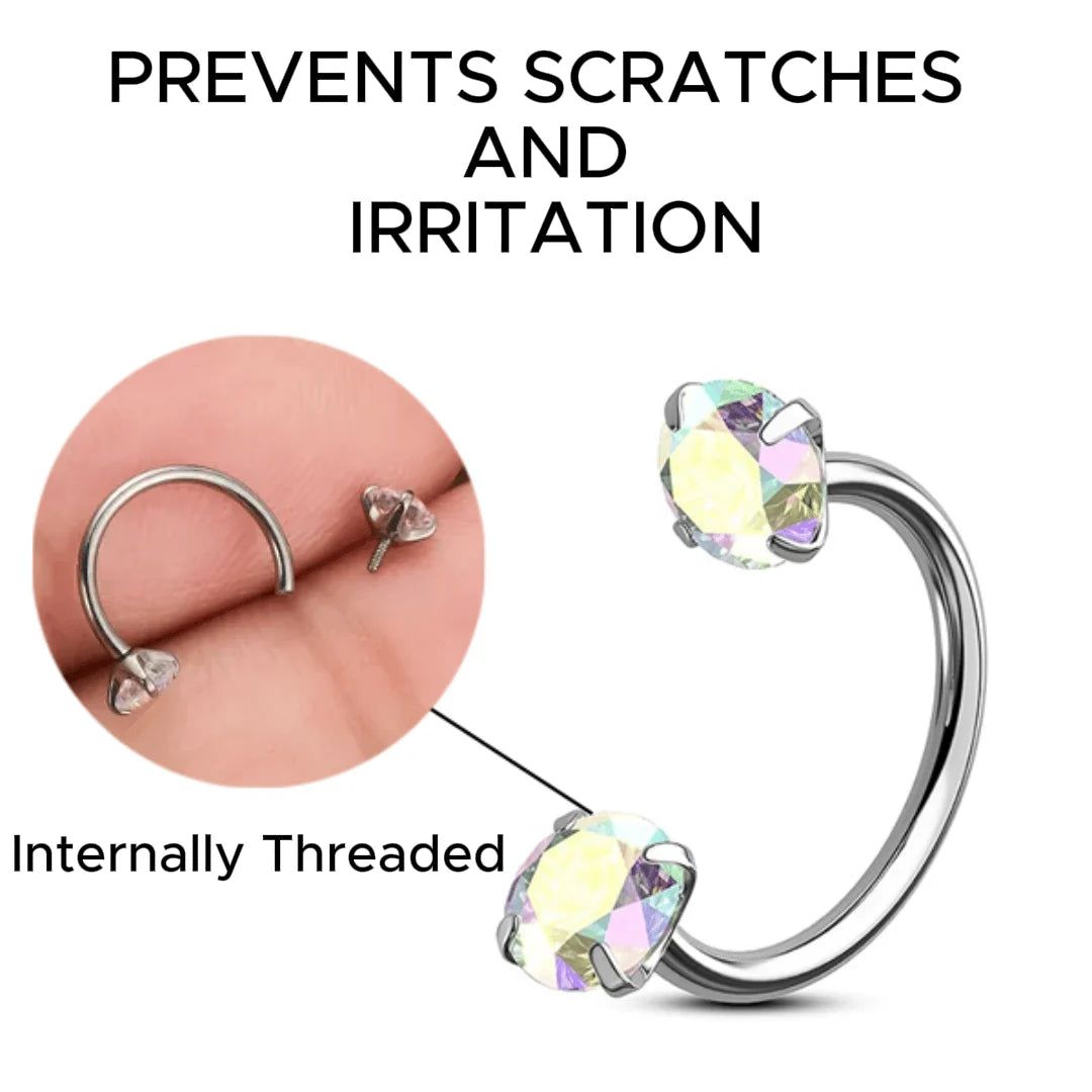 Horseshoe Nose Ring with Internal Thread