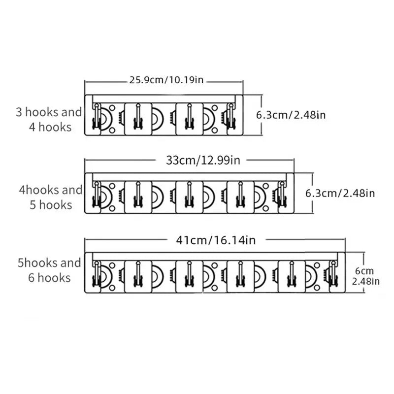 Wall-mounted broom holder