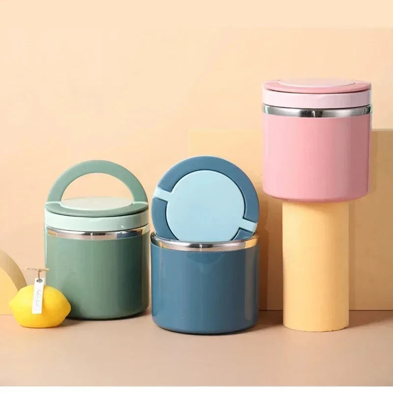 Stainless Steel Thermal Lunchbox with Handle – 630 ml & 1000 ml