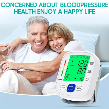 Wrist Blood Pressure Monitor with Backlit Display