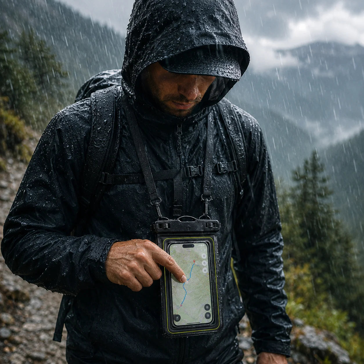 Water-resistant Smartphone Case with Shoulder Strap