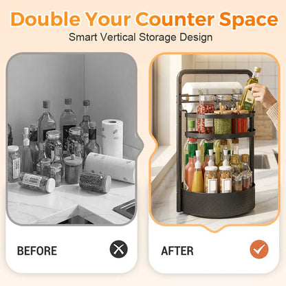 Rotating Kitchen Shelf with 360° Rotation