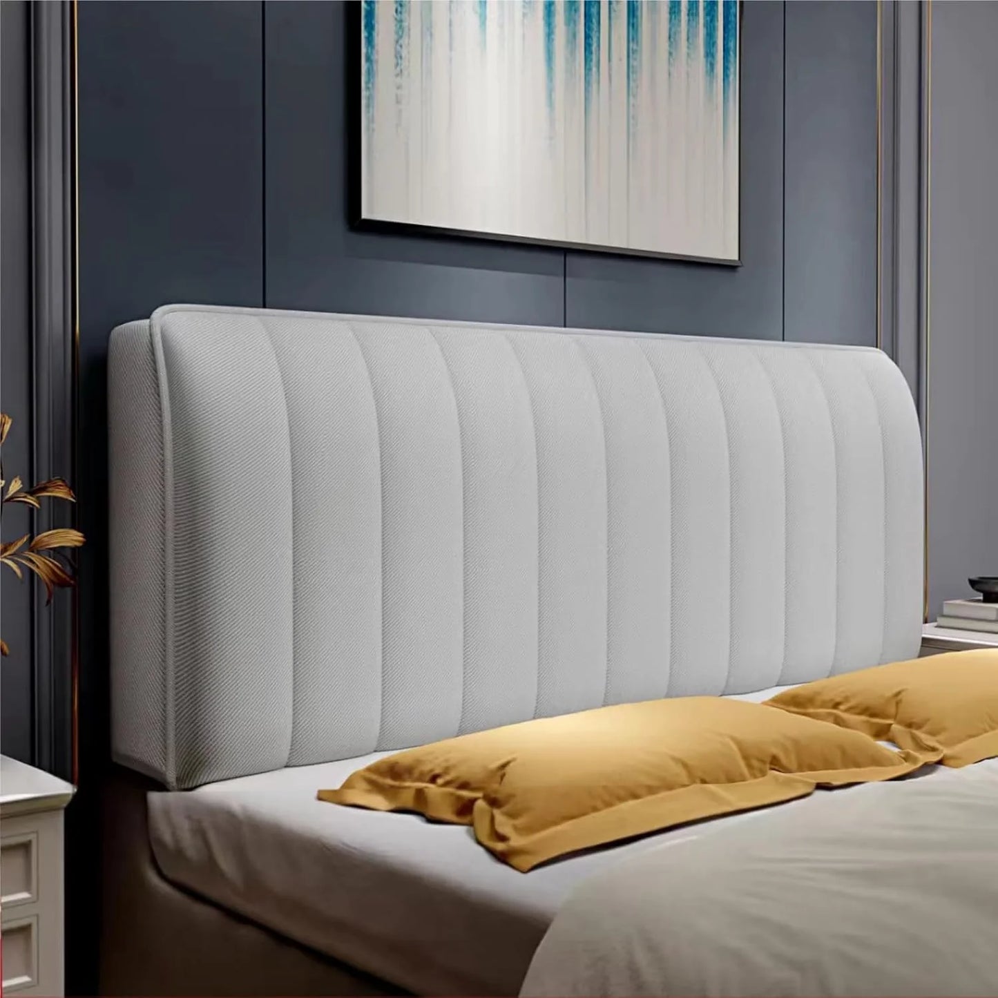 Headboard Protective Cover Soft Velvet Bed