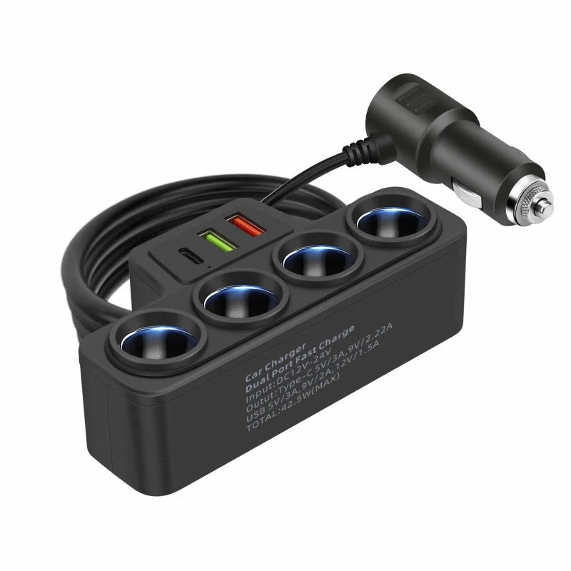 VoltMaxx 7-in-1 Car Charger Adapter with 7 Ports