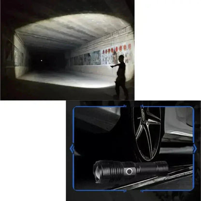 Tactical LED Flashlight 90,000 Lumens IP65