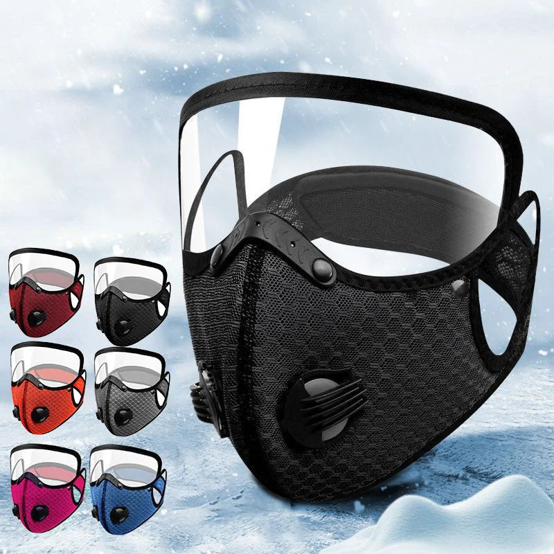 2-in-1 Motorcycle Mask with Anti-UV Glasses