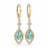 Light Alloy Hoop Earrings (Light Blue & Gold)