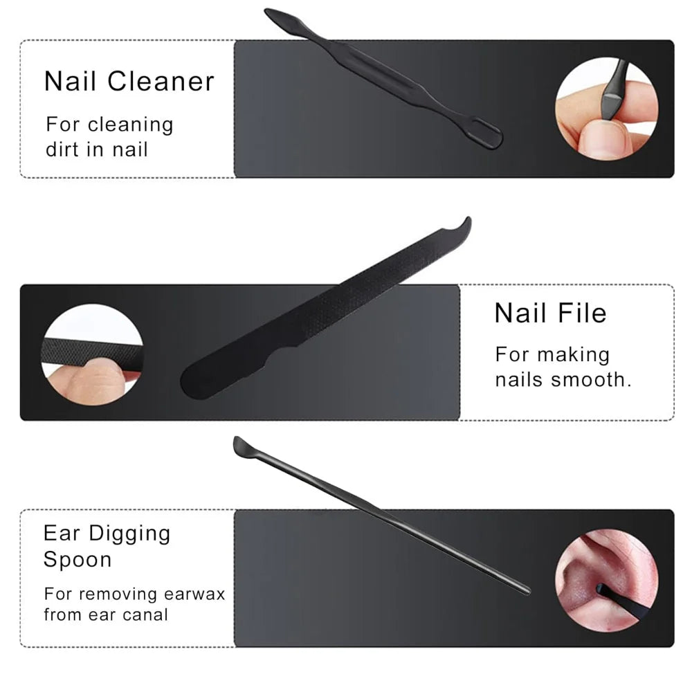10-piece manicure set with travel case