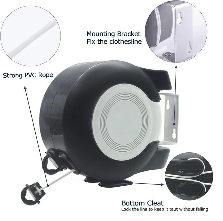 MegaDry™ Retractable Clothesline 2×15 m