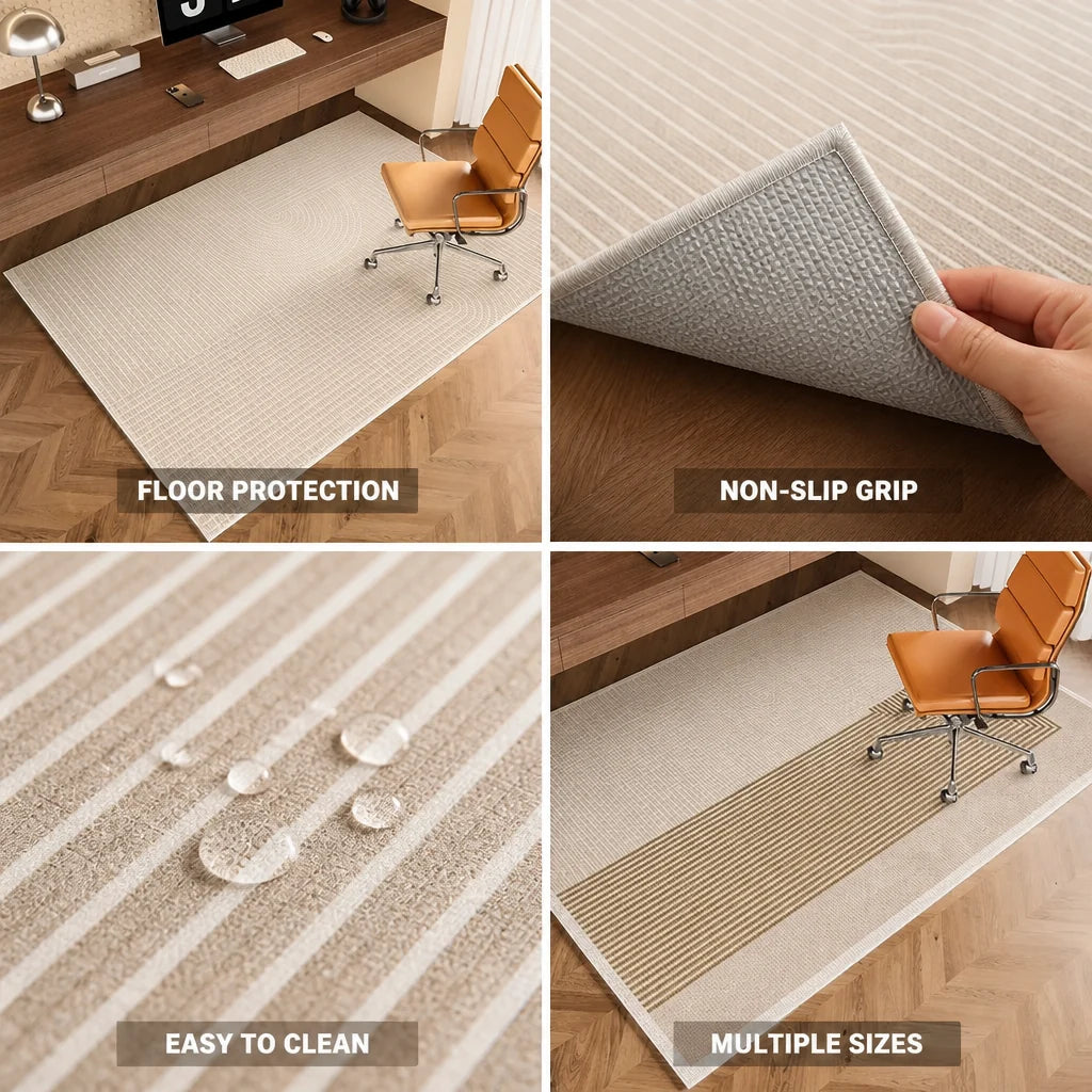 Non-slip modern floor mat for desk & chair