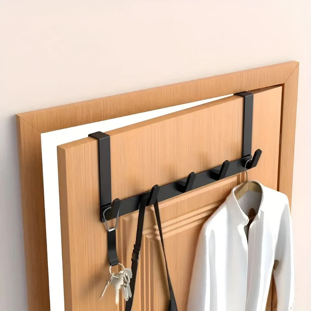 Wall-mounted coat rack 5 hooks stainless steel