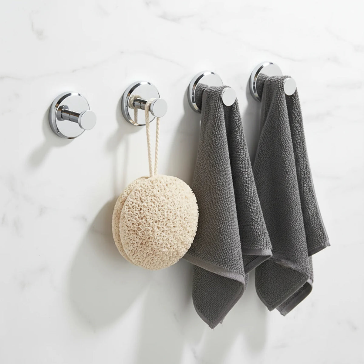 Suction Cup Hooks Without Drilling 2-Piece Set