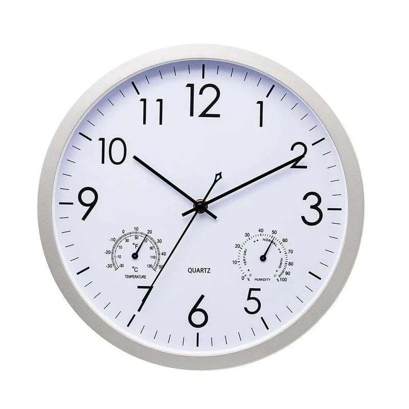 Outdoor clock with temperature and humidity display