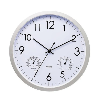 Outdoor clock with temperature and humidity display