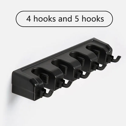 Wall-mounted broom holder