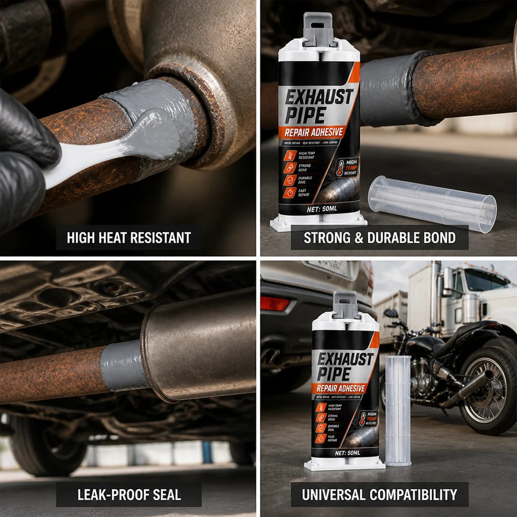 1 +1 FREE | Two-Component High-Temperature Exhaust Pipe Repair Adhesive (50 ml)