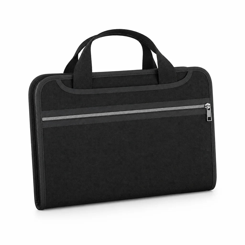 Fire and water-resistant expandable document folder (12 compartments)