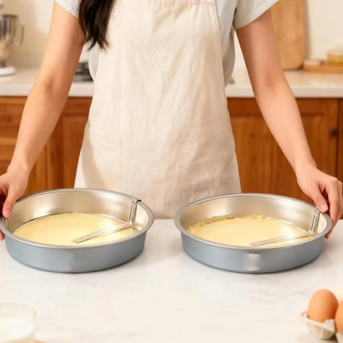 Cake pan with release mechanism