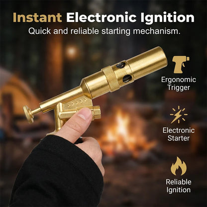Portable Butane Soldering Torch Set Gold