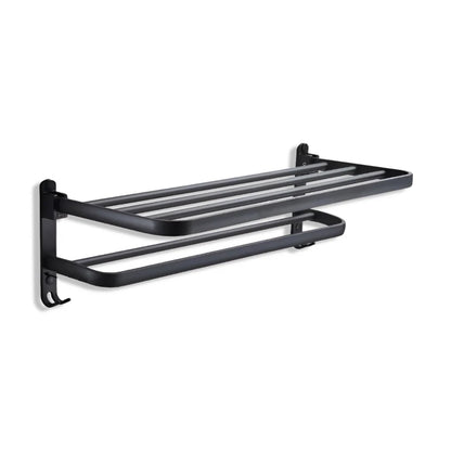 Towel Holder with Hook – 50 cm Black