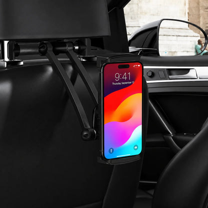 Car Headrest Mount – Aluminum for Phone & Tablet