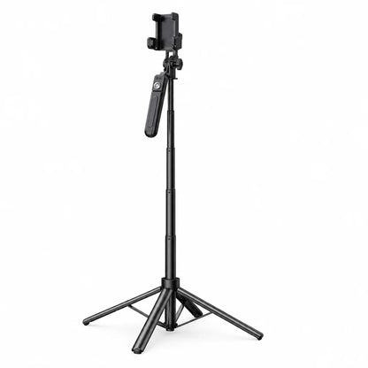 One-Button Pop-Up Smartphone Tripod Made of Carbon Fiber (Extendable up to 180 cm)