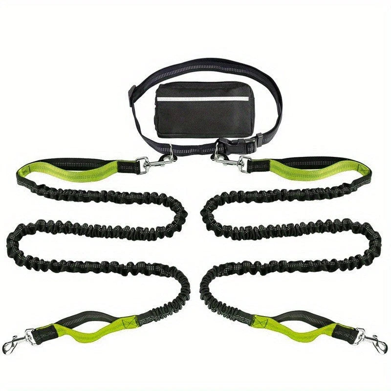 FlowLeash Dog Leash with Shock Absorber & Hip Belt