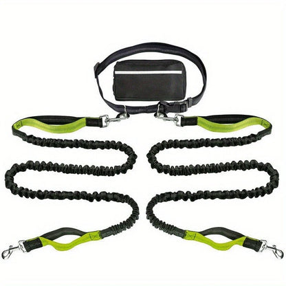 FlowLeash Dog Leash with Shock Absorber & Hip Belt