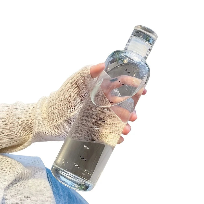 Water Bottle with Time Markings 500/700 ml
