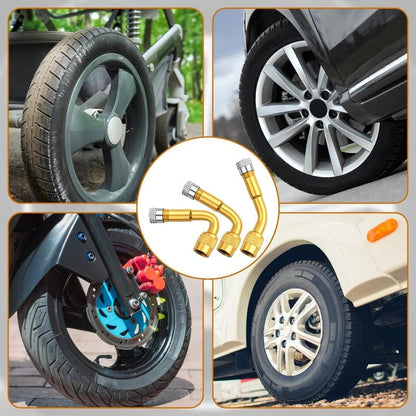 Flexible 3-Angle Tire Valve Extension Set