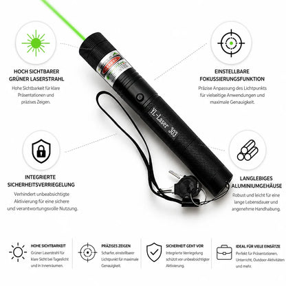 Adjustable Aluminum Laser Pointer with Safety Lock