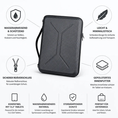 Water-resistant, padded tablet case with zipper (13.3 inch / 33 cm)