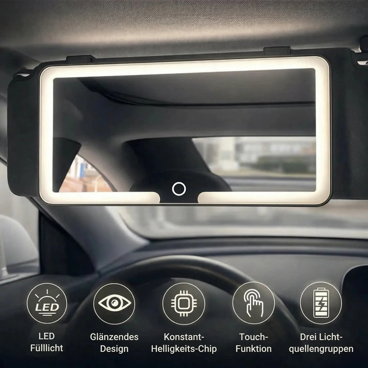 Car Makeup Mirror with Light – GlowVisor