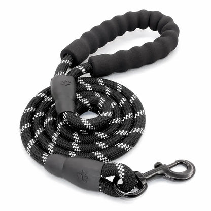 Reinforced Nylon Handle with Padding & Reflective Edge Dog Leash (for Strong Dogs)