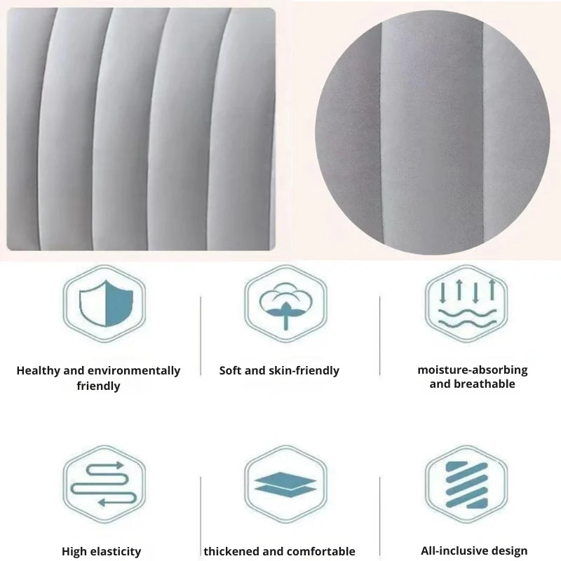 Headboard Protective Cover Soft Velvet Bed