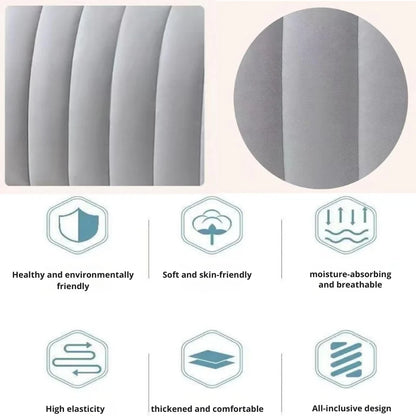 Headboard Protective Cover Soft Velvet Bed