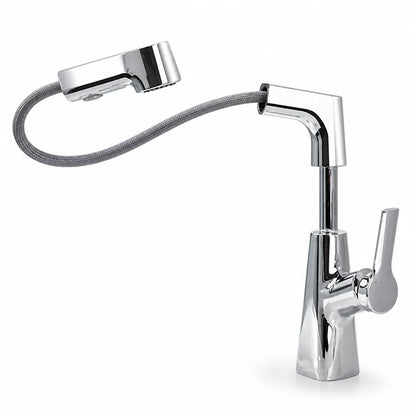 Extendable 360° Rotatable Single-Hole Faucet with Ceramic Valve
