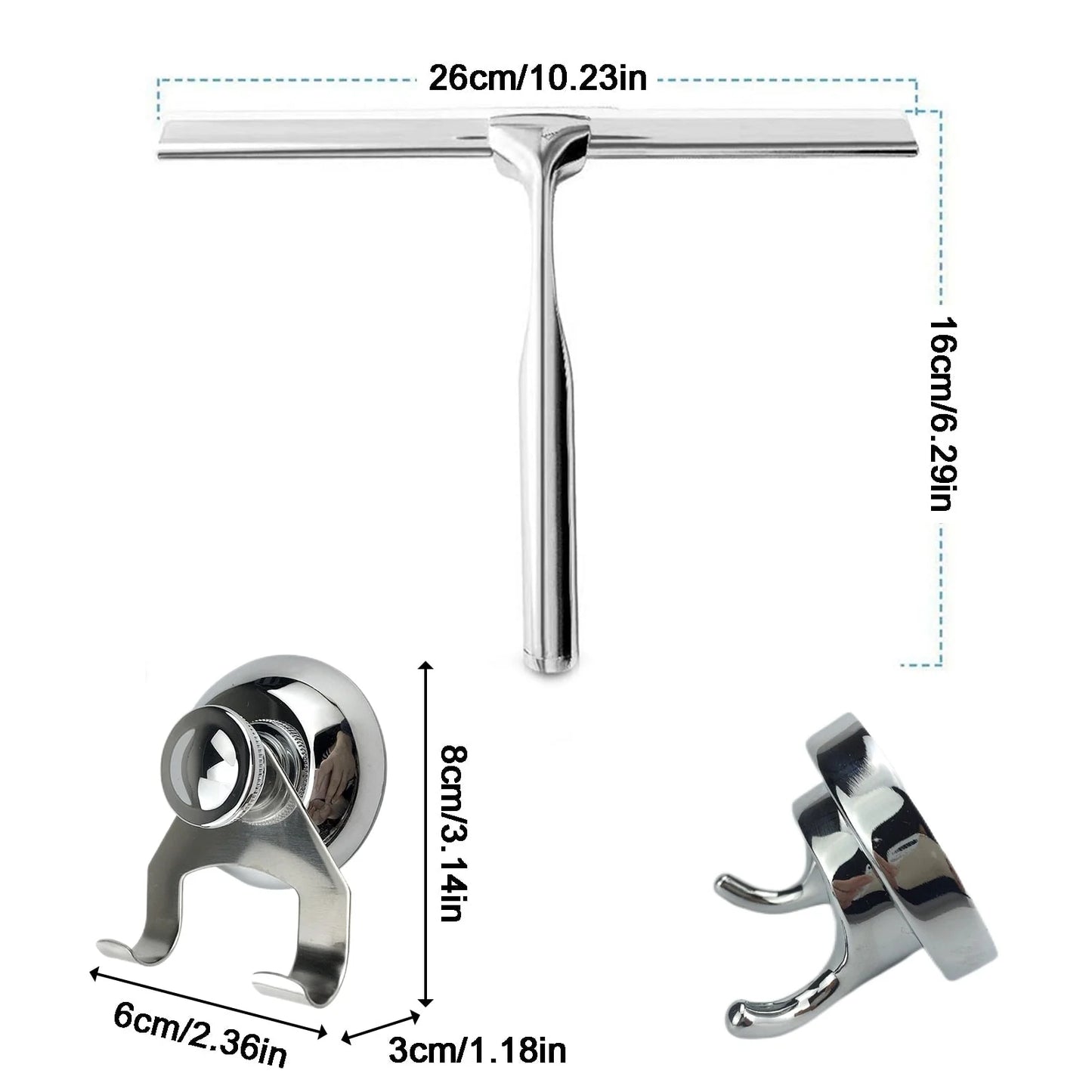CrystalSwipe shower squeegee for smooth surfaces
