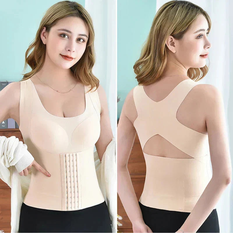 WaistSculpt™ Push-up Bra with Adjustable Straps and Removable Pads
