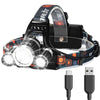 20,000 Lumen Rechargeable LED Headlamp IPX5